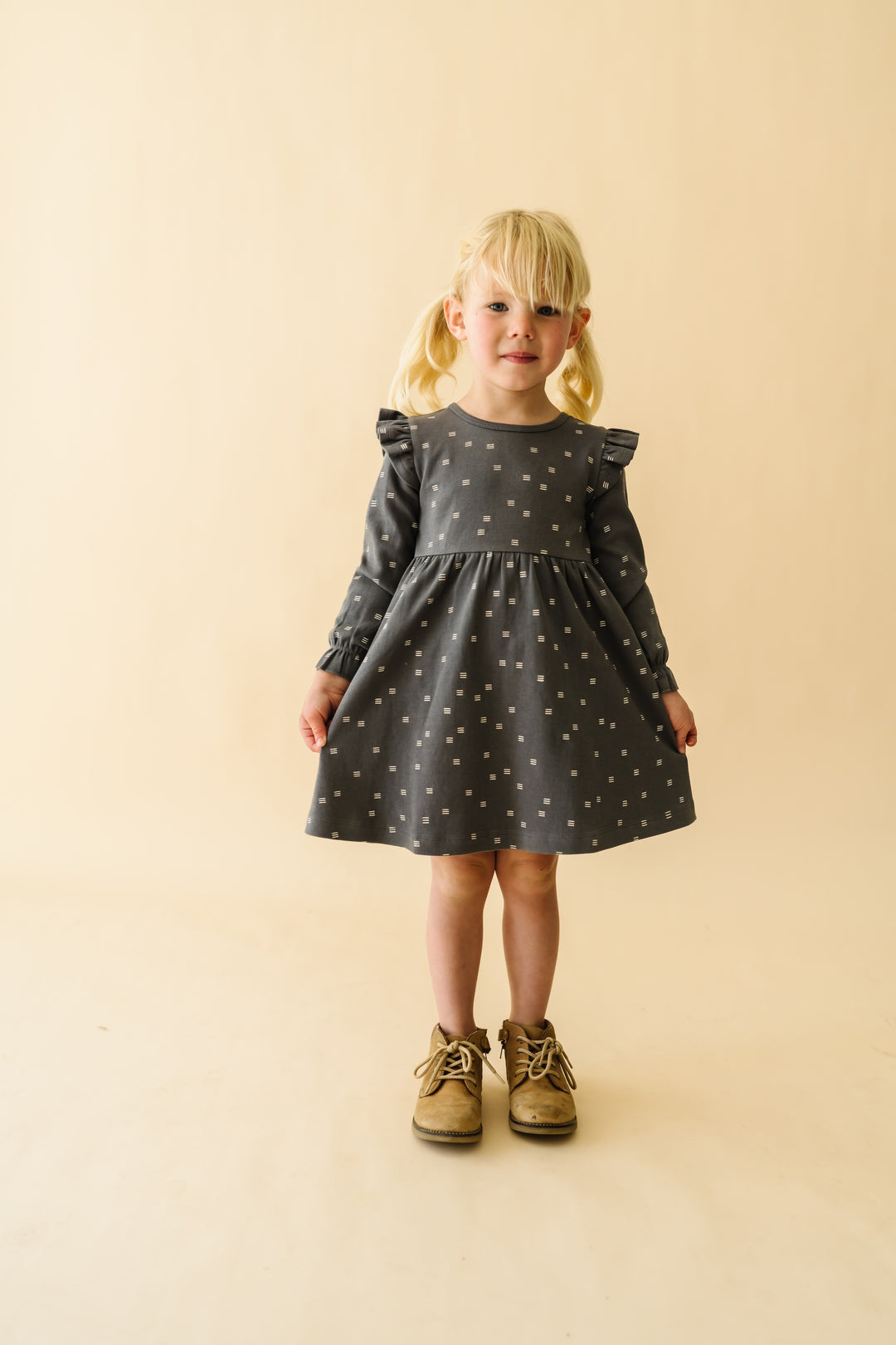 MakeMake Organics Ruffle Dress - Tribe