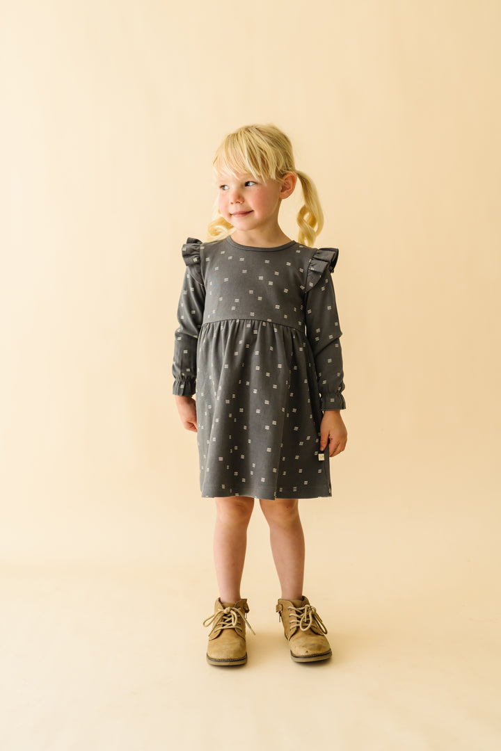 MakeMake Organics Ruffle Dress - Tribe