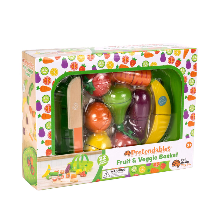 Fat Brain Toy Co. Pretendables Fruit & Veggie Basket