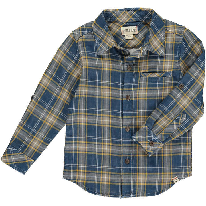 Me & Henry Atwood Woven Shirt Blue/Gold