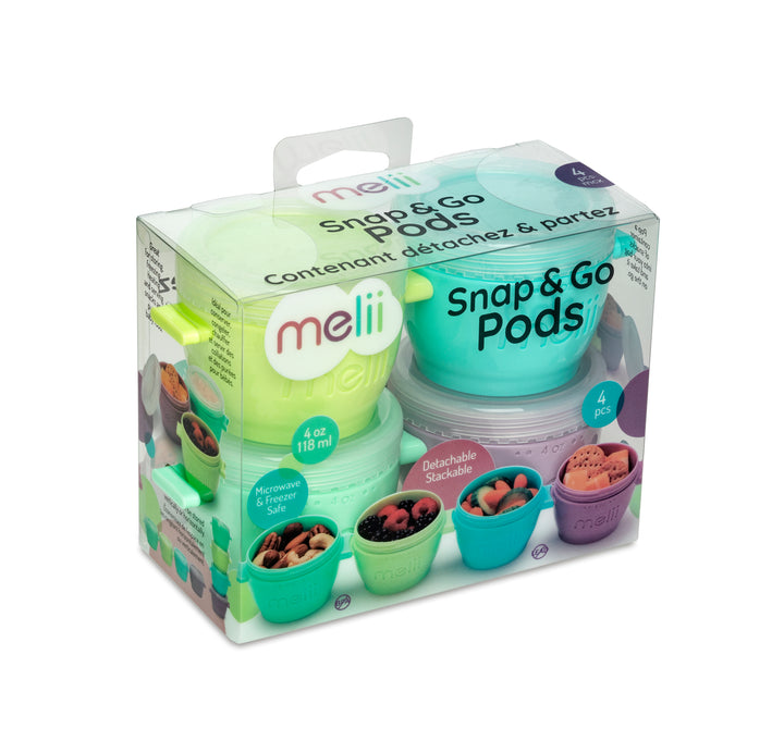 Melii Baby Snap & Go Pods (4oz) - 4 Piece Set