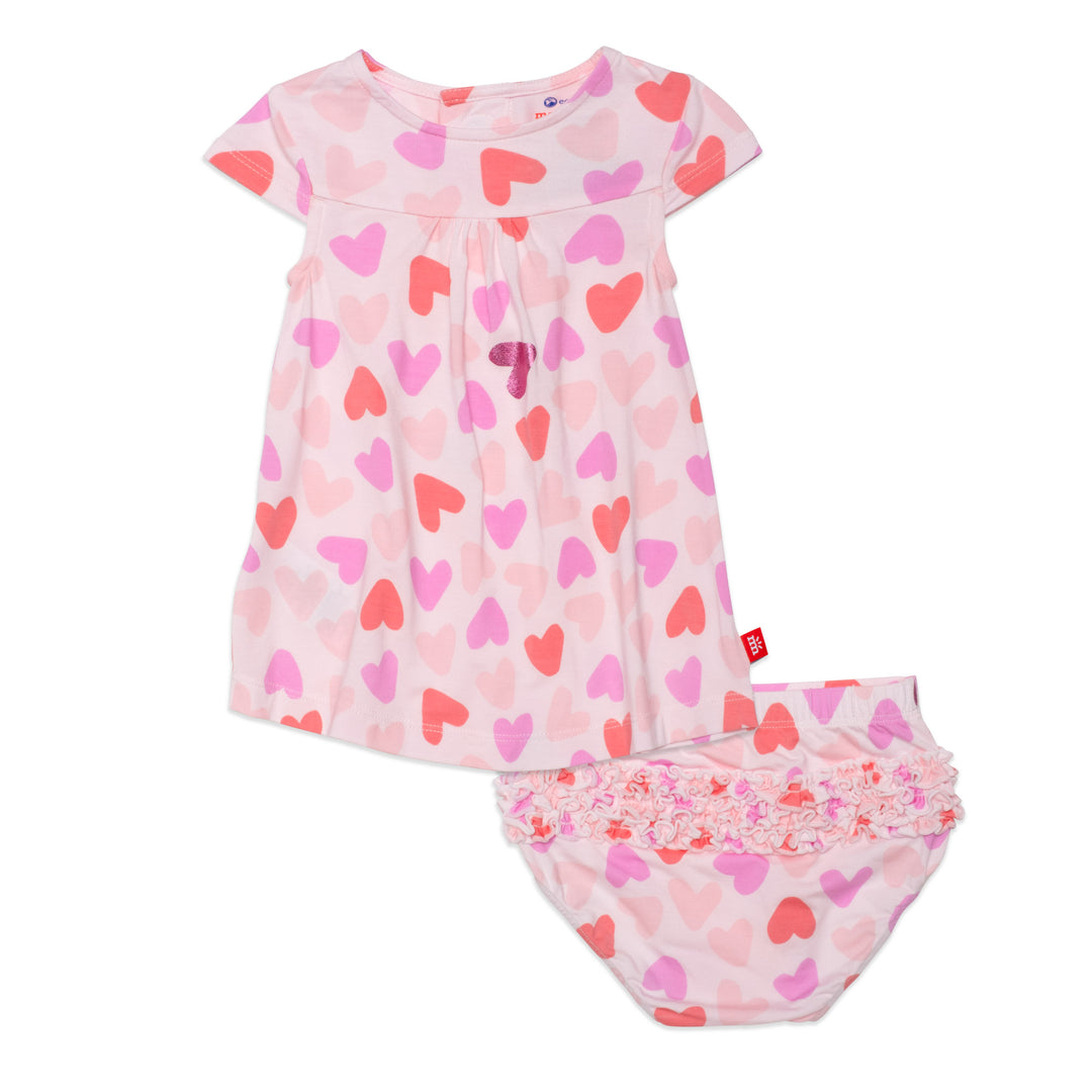 Magnetic Me Be Mine Infant Empire Dress with Ruffle Bloomer