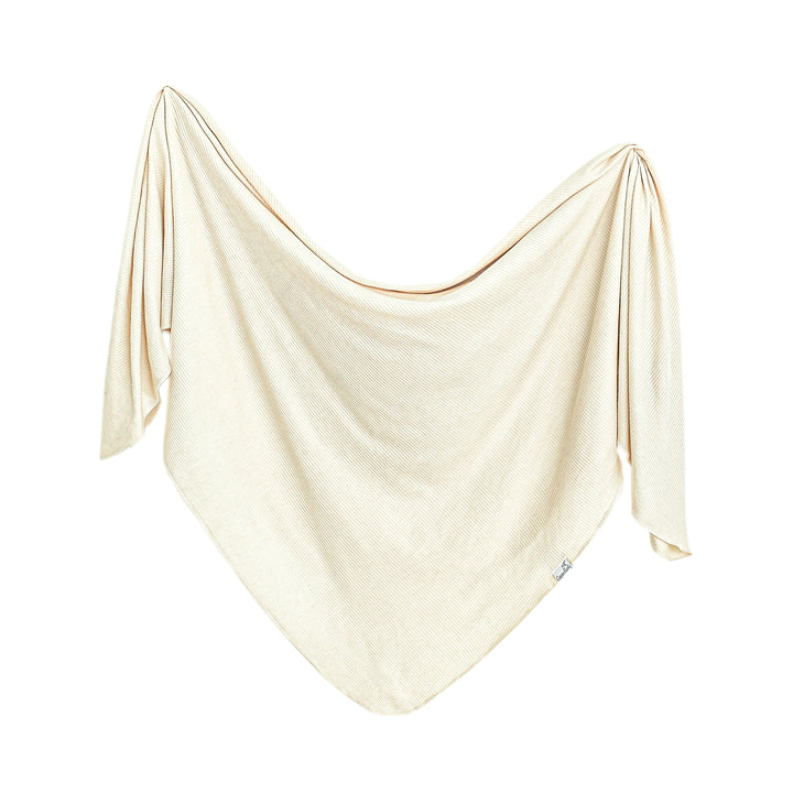 Copper Pearl Knit Swaddle Blanket Moonstone Rib Knit