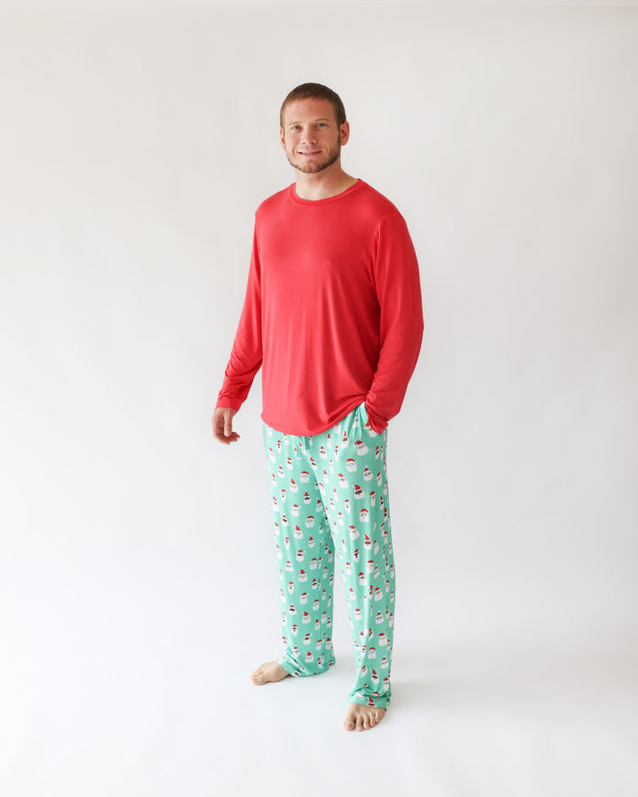 Posh Peanut Santa Medley Men's Long Sleeve Pajama