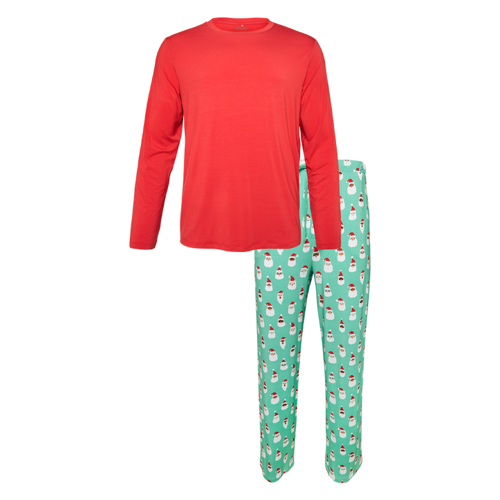 Posh Peanut Santa Medley Men's Long Sleeve Pajama