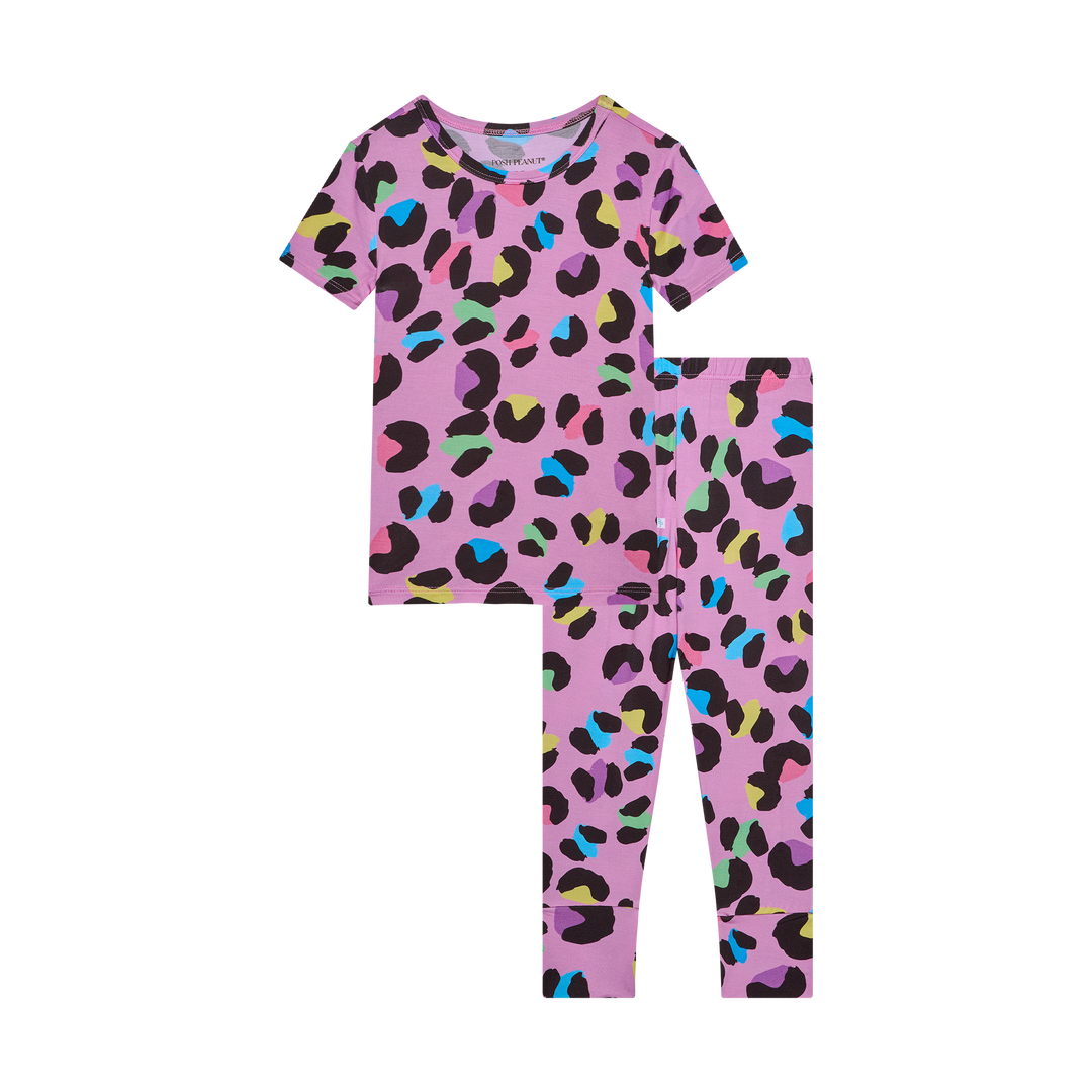 Posh Peanut Electric Leopard Short Sleeve Basic Pajama