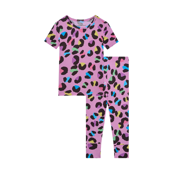 Posh Peanut Electric Leopard Short Sleeve Basic Pajama