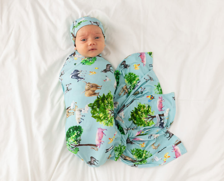 Posh Peanut Brayden Infant Swaddle & Beanie Set