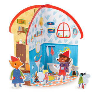 Bright Stripes Puffy Stickers 3D Playhouse - Mushroom Cottage