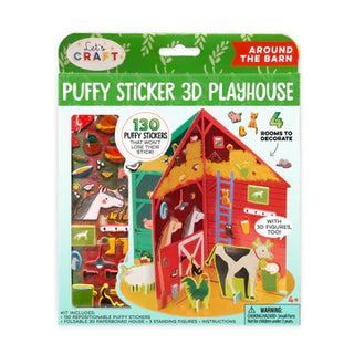 Bright Stripes Puffy Stickers 3D Playhouse - Around the Barn