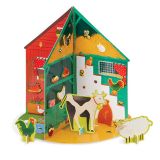 Bright Stripes Puffy Stickers 3D Playhouse - Around the Barn