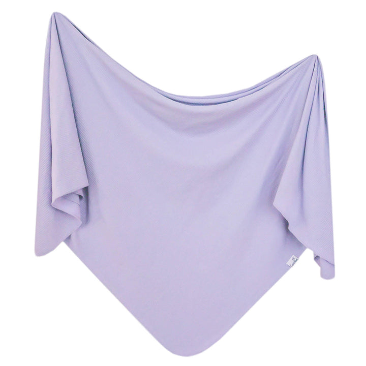 Copper Pearl Knit Swaddle Blanket Periwinkle