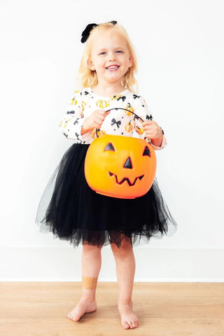 Mila & Rose Pretty in Pumpkin Long Sleeve Tutu Dress