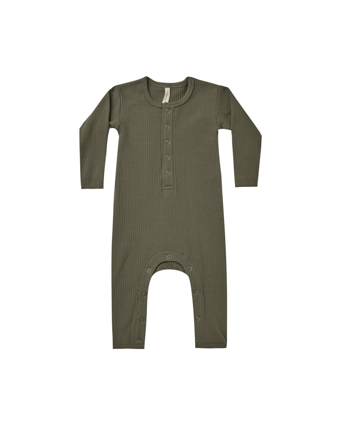 Quincy Mae Ribbed Baby Jumpsuit Forest