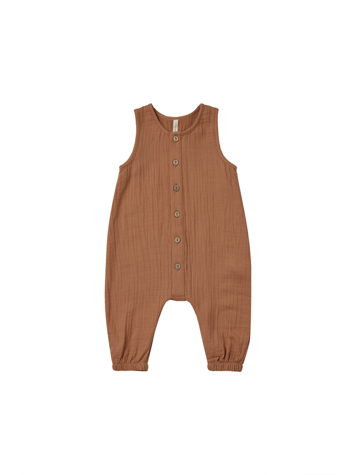 Quincy Mae Woven Jumpsuit Clay
