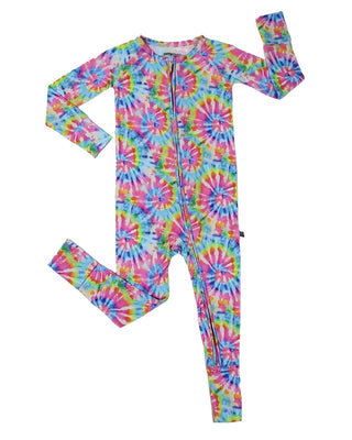 Lev Baby Rainbow Tie Dye Convertible Romper