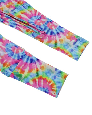 Lev Baby Rainbow Tie Dye Convertible Romper