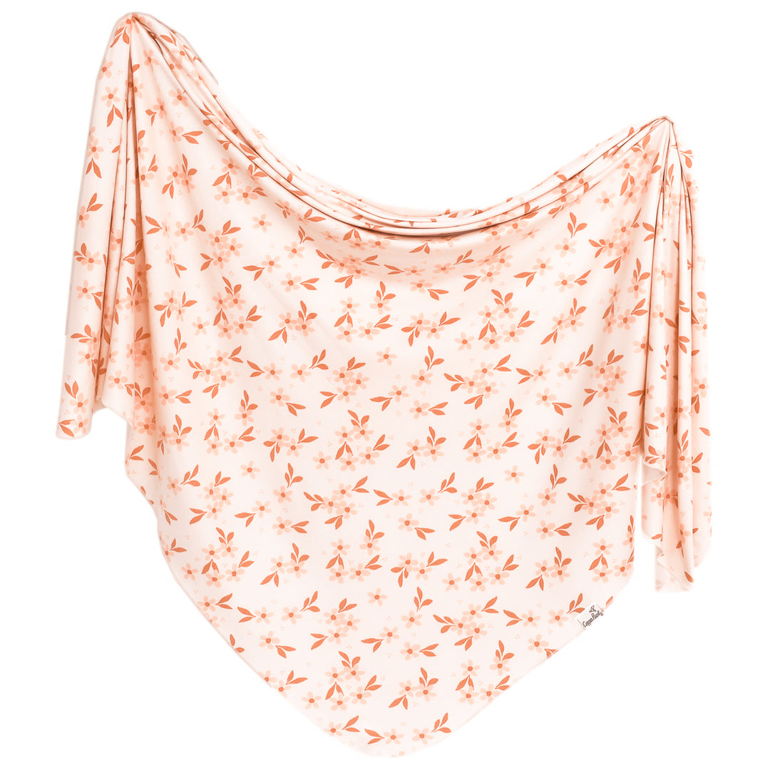 Copper Pearl Knit Swaddle Blanket Rue