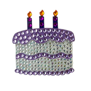StickerBeans Purple Birthday Cake