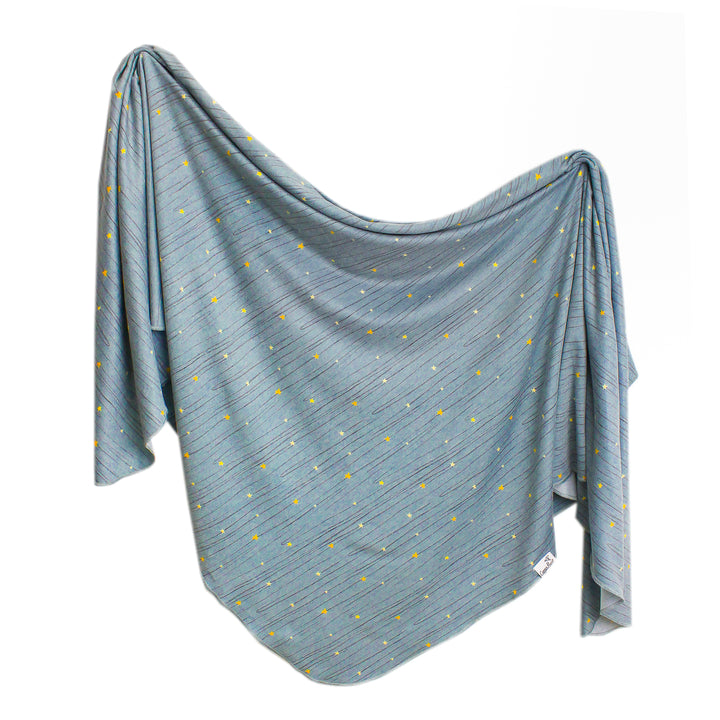 Copper Pearl Knit Swaddle Blanket Starlight