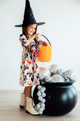 Mila & Rose Trick or Twirl 3/4 Sleeve Pocket Dress