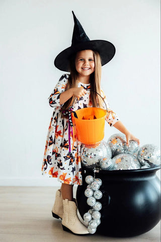 Mila & Rose Trick or Twirl 3/4 Sleeve Pocket Dress