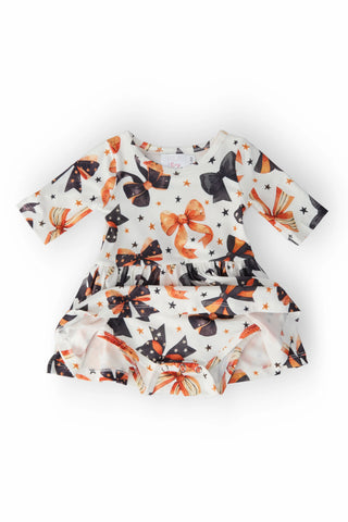 Mila & Rose Trick or Twirl 3/4 Sleeve Bodysuit | Baby Girl