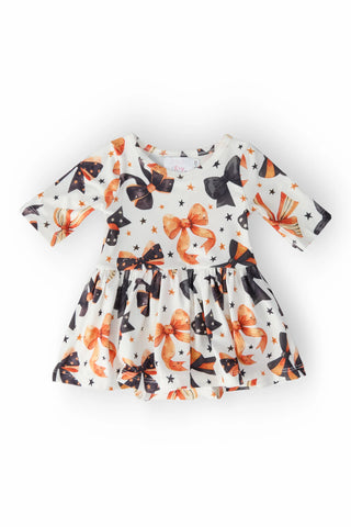 Mila & Rose Trick or Twirl 3/4 Sleeve Bodysuit | Baby Girl
