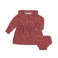 Vignette Cranberry Floral Sylvie Dress