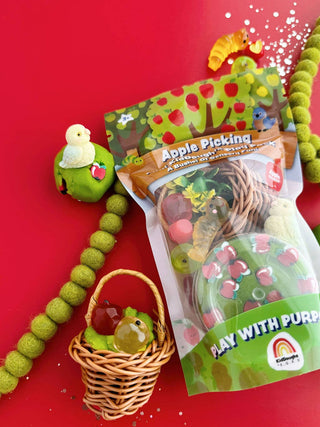 Earth Grown KidDoughs Apple Picking Mini Play Pack | Sensory Dough Kit