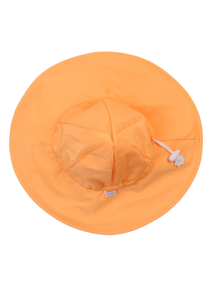 RuffleButts + RuggedButts - Kids Neon Orange Sun Protective Hat