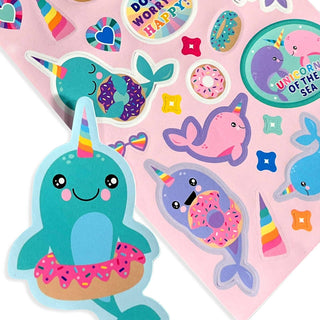 OOLY Stickiville Stickers: Nom Nom Narwhals - Scented