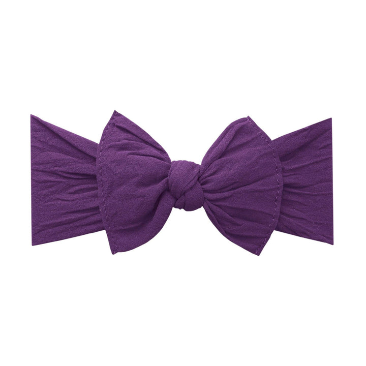 Baby Bling Bows - THE KNOT Soft nylon headband: plum