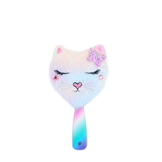 OMG Accessories - Miss Bella Kitty Cat Plush Heart-Shaped Hairbrush