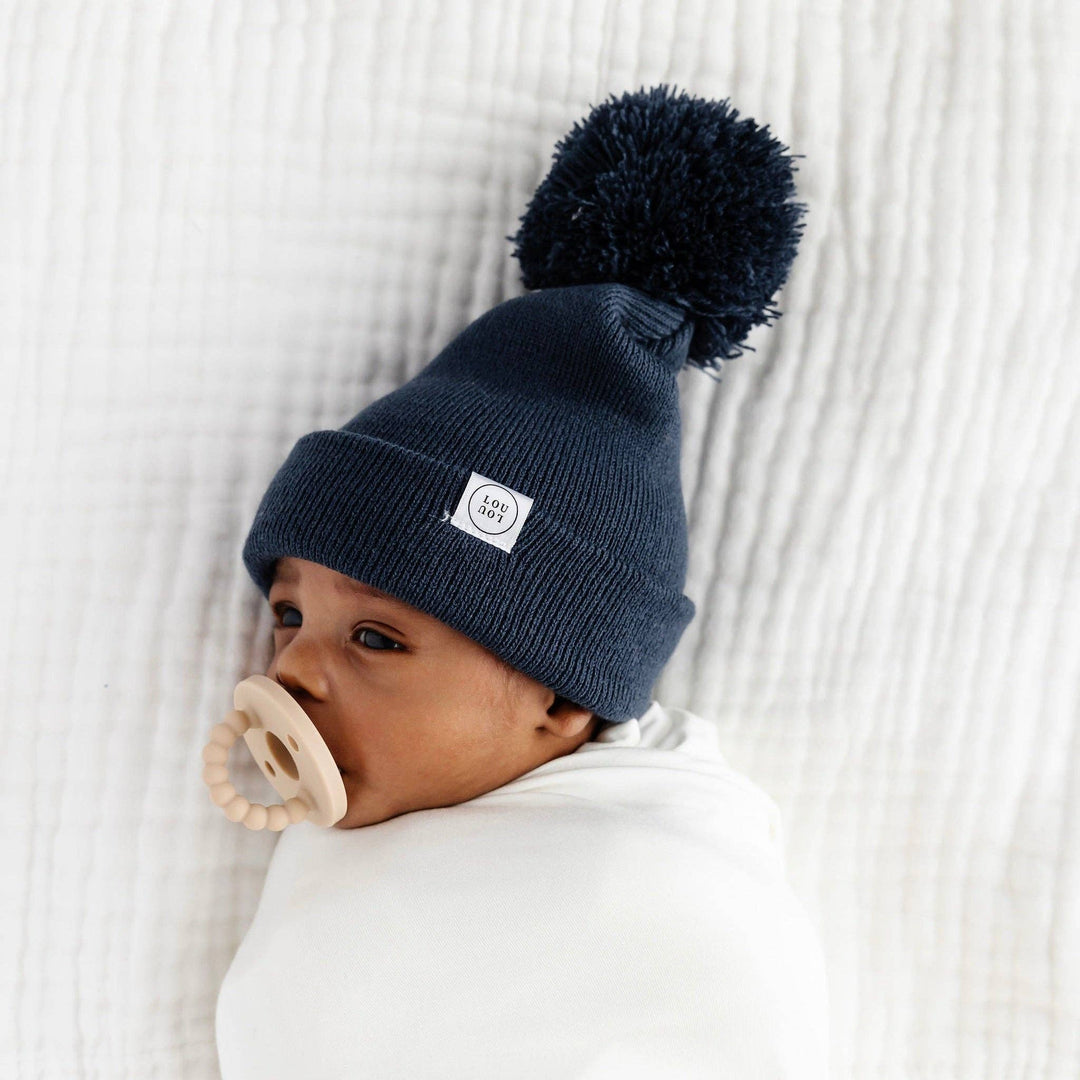 Lou Lou & Company - Beanie with Pom - Navy