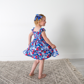 Gigi and Max - Presley Floral Clip Bow Hair Accessory Matching Toddler Kids
