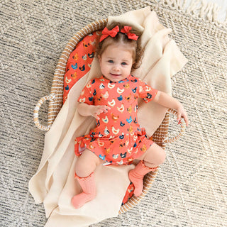 Gigi and Max - Penny TUTU Bamboo Baby Clothing Dress Chickens Outfit