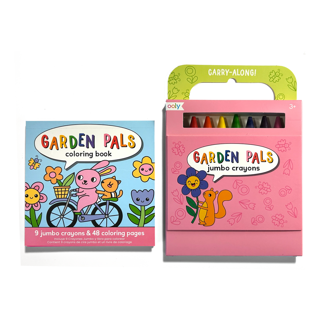 OOLY - Carry Along! Coloring Book and Crayon Set - Garden Pals