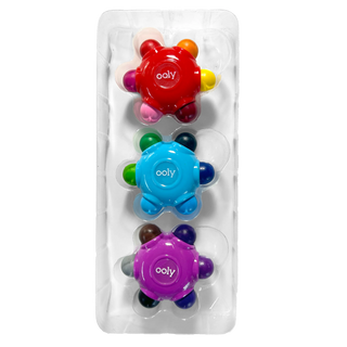 OOLY - Color Burst Easy Grip Crayons  (Set of 3 / 18 Classic Colors