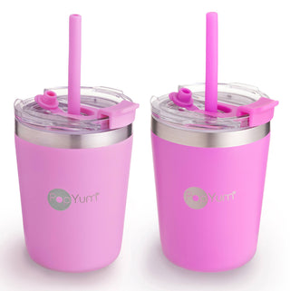 PopYum - PopYum 9oz Insulated Kids’ Cups, 2-Pack, Purple, Pink