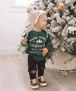 Holland Ave Clothing - Fresh Farm | Kids & Adult Christmas Sweatshirt