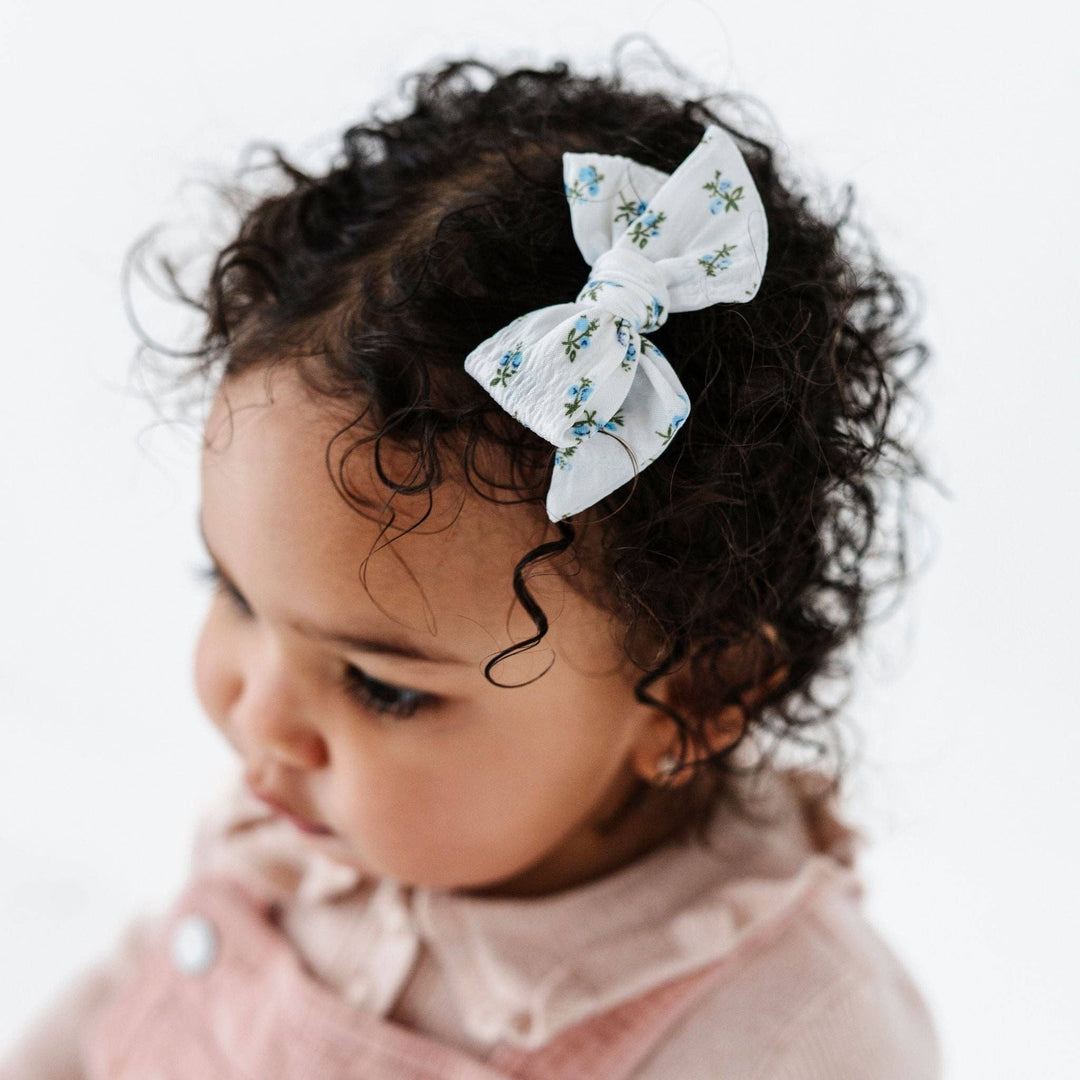 Baby Bling Bows - 2PK BABY BLOOM CLIPS: blue meadow