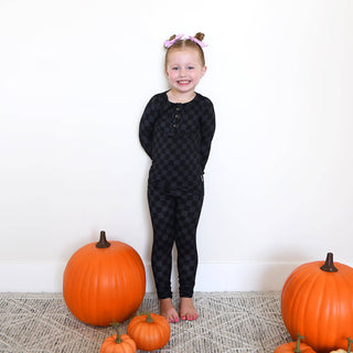 Gigi and Max - Frankie TWO PIECE Bamboo Halloween Checks Outfit
