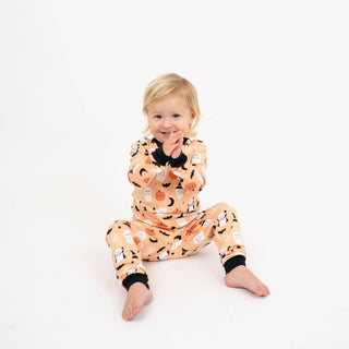 Emerson and Friends - Boo-Tastic Glow-in-the-Dark Halloween Two-Piece Bamboo Long Sleeve Kids Pajama Pants Set