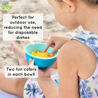 321 Grow - 321 Grow Silicone Easy Scoop & Hold Bowl Set - Ocean
