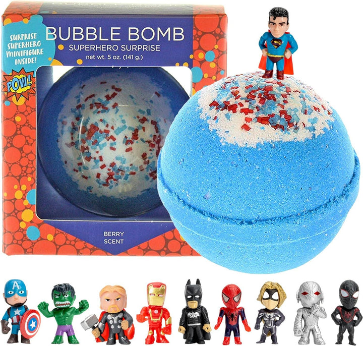 Two Sisters Spa - 1 Pack Superhero Bath Bombs for Kids with Toy Surprises