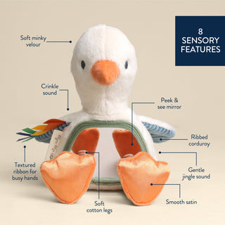 Itzy Ritzy - *NEW* Itzy Bitzy Mirror™ Sensory Tummy Time Mirror - Goose