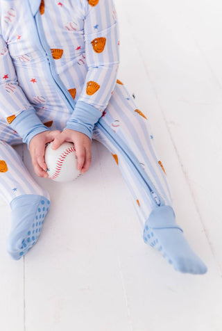 Kiki + Lulu - Stripe Baseball Convertible Footie