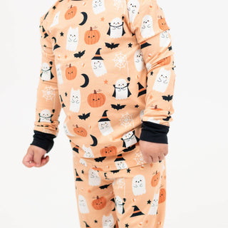 Emerson and Friends - Boo-Tastic Glow-in-the-Dark Halloween Two-Piece Bamboo Long Sleeve Kids Pajama Pants Set