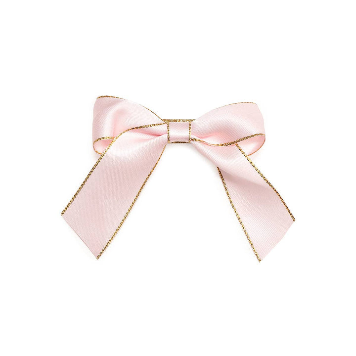 Sweet Wink - Blush Coquette Christmas Bow Clip - Kids Holiday Hair Clip